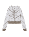 [3/20 예약발송] WEB LOGO CROP HOOD ZIP UP [DOT LIGHT GREY]