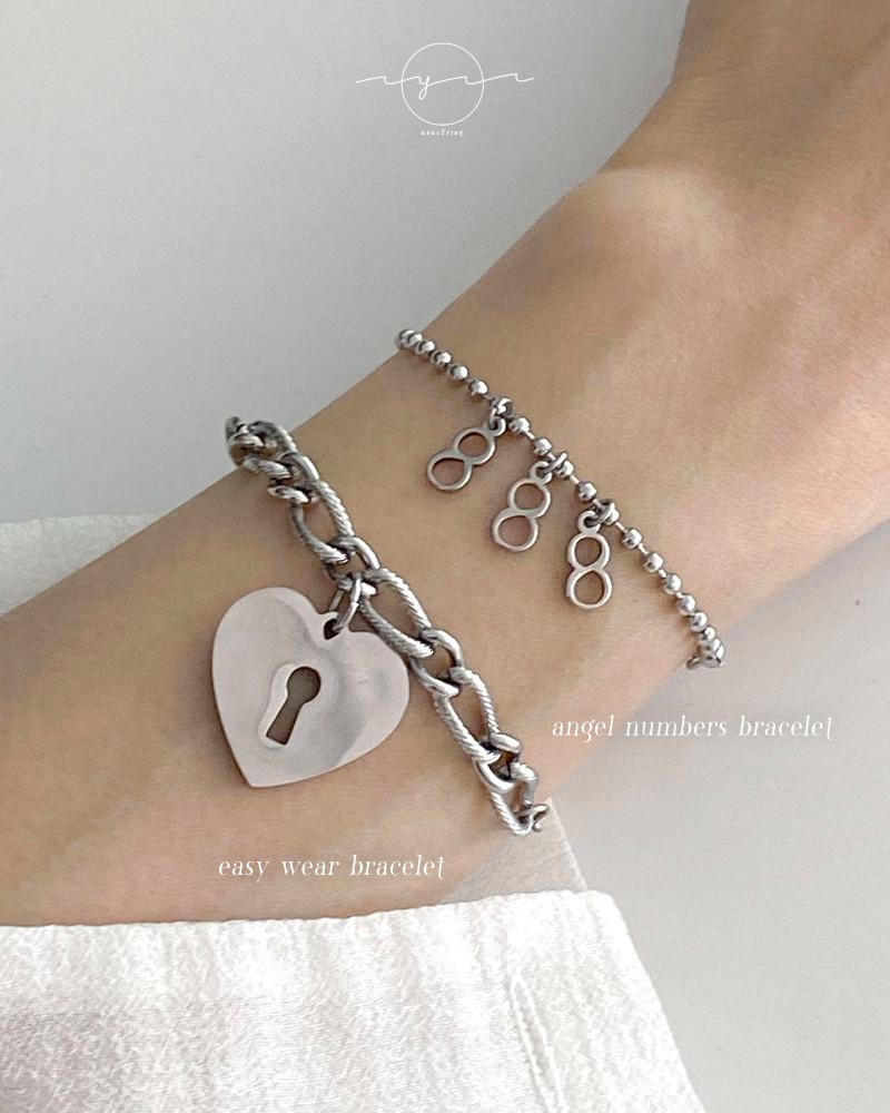 (전체 써지컬스틸) 엔젤 넘버 팔찌