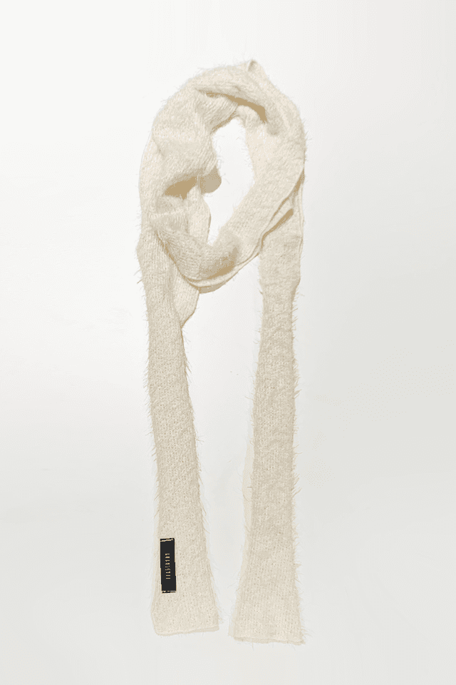 [3차입고완료]Hairly Knit Muffler Scarf (Ivory)