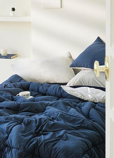 데이드림 이브닝블루 나노화이바 극세사 차렵이불/세트(SS)(Q)