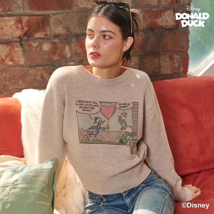 Donald Duck_Wool Love Sweater-Oatmeal