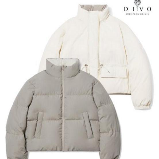 무신사 리버서블 숏 패딩 [베이지/크림]