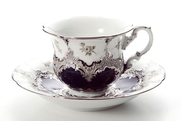 [해외] 마이센 B-Form 로얄 블루 플래티넘 찻잔&받침 200ml