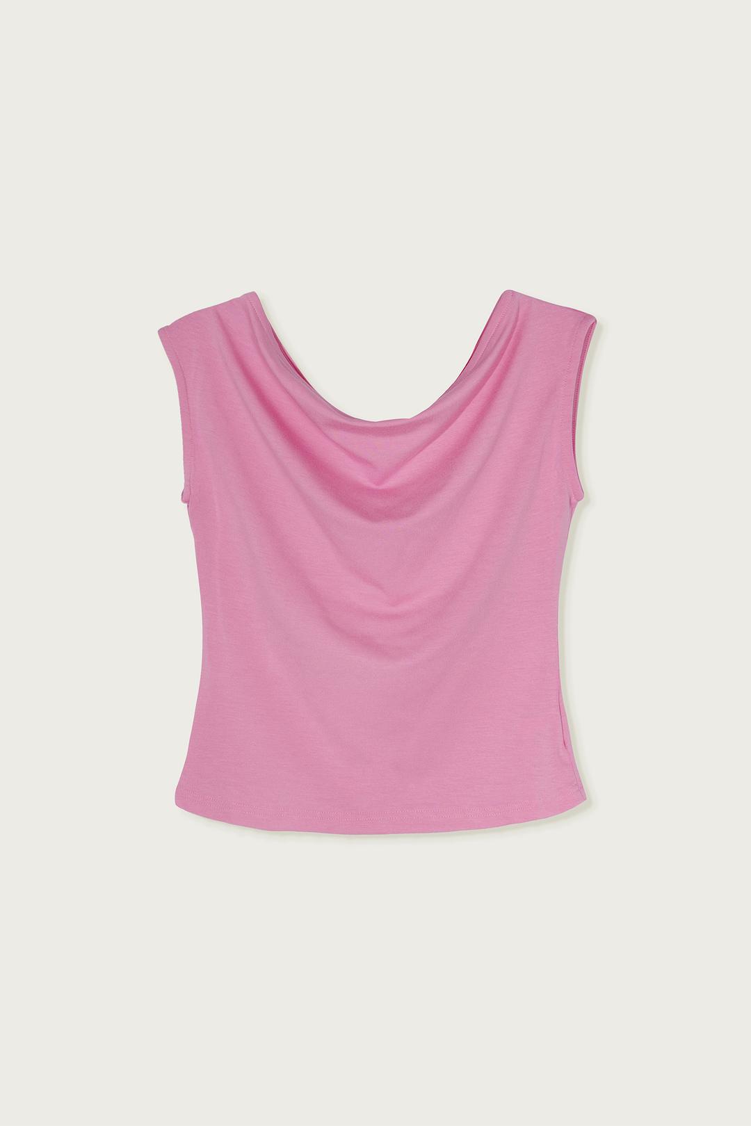 BOAT-NECK T-SHIRT ROSE