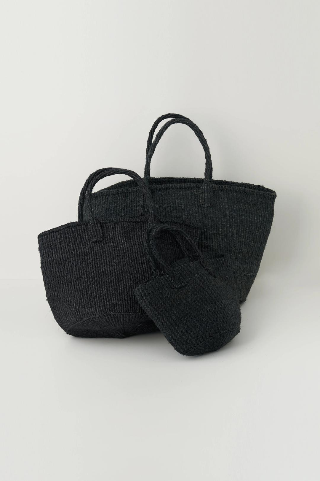 Sisal tote bag (black)