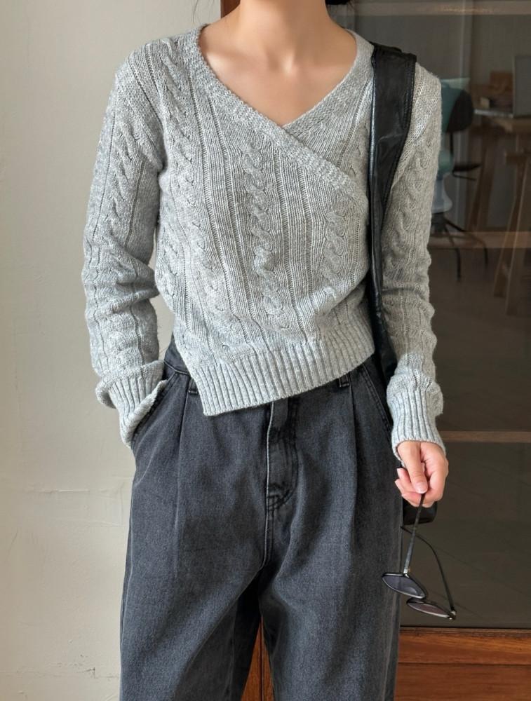 [9/6 할인종료] 케이블 언발 니트 (3colors)