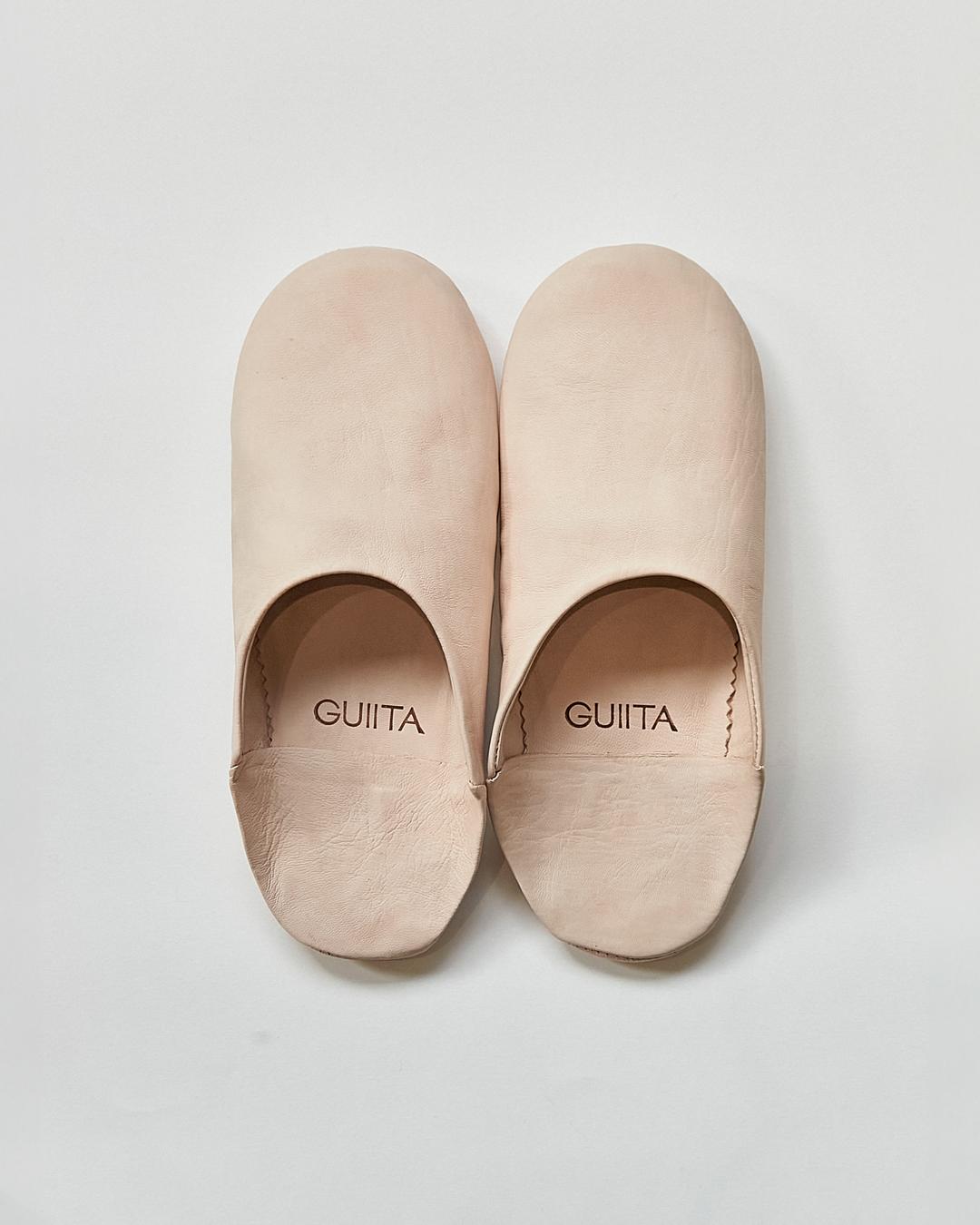 LEATHER ROOM SHOES NATURAL
