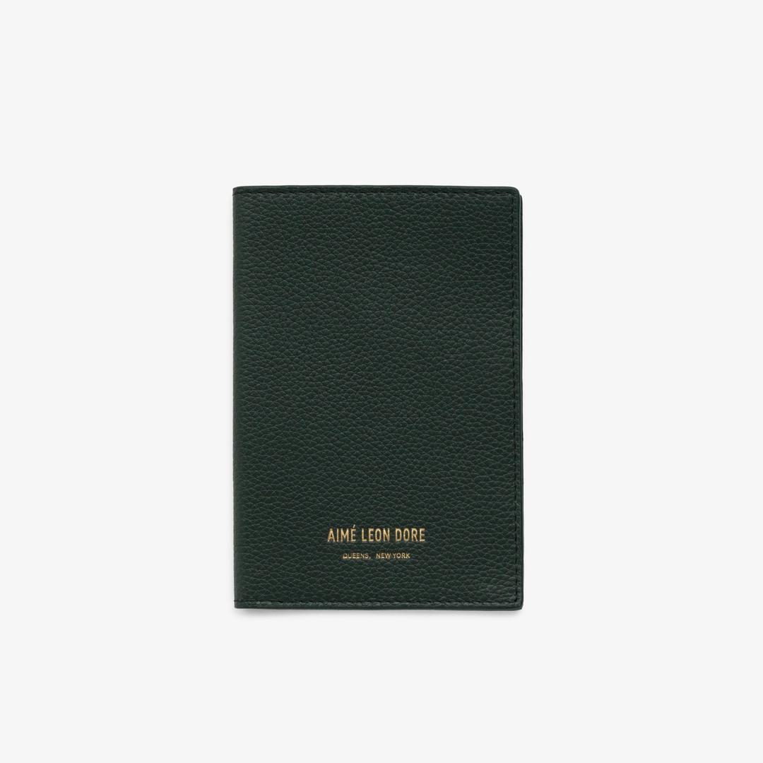 Leather Passport Holder - Botanical Green / OS