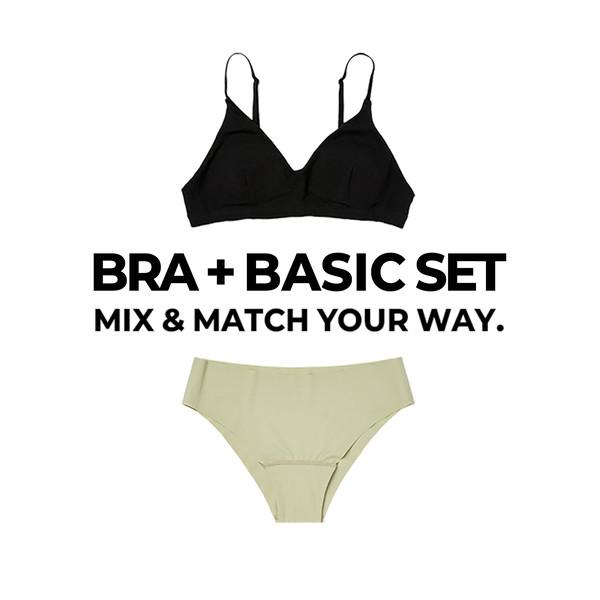 (Set) Bralette 1 + Basic cheeky 1