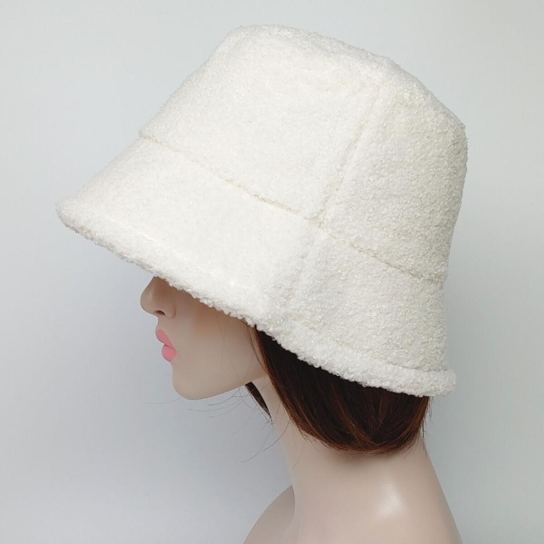 라라 뽀글이 벙거지 모자 B-아이보리