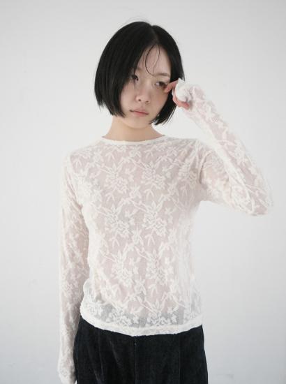 에프터먼데이 스트레치 레이스 톱 (2c)