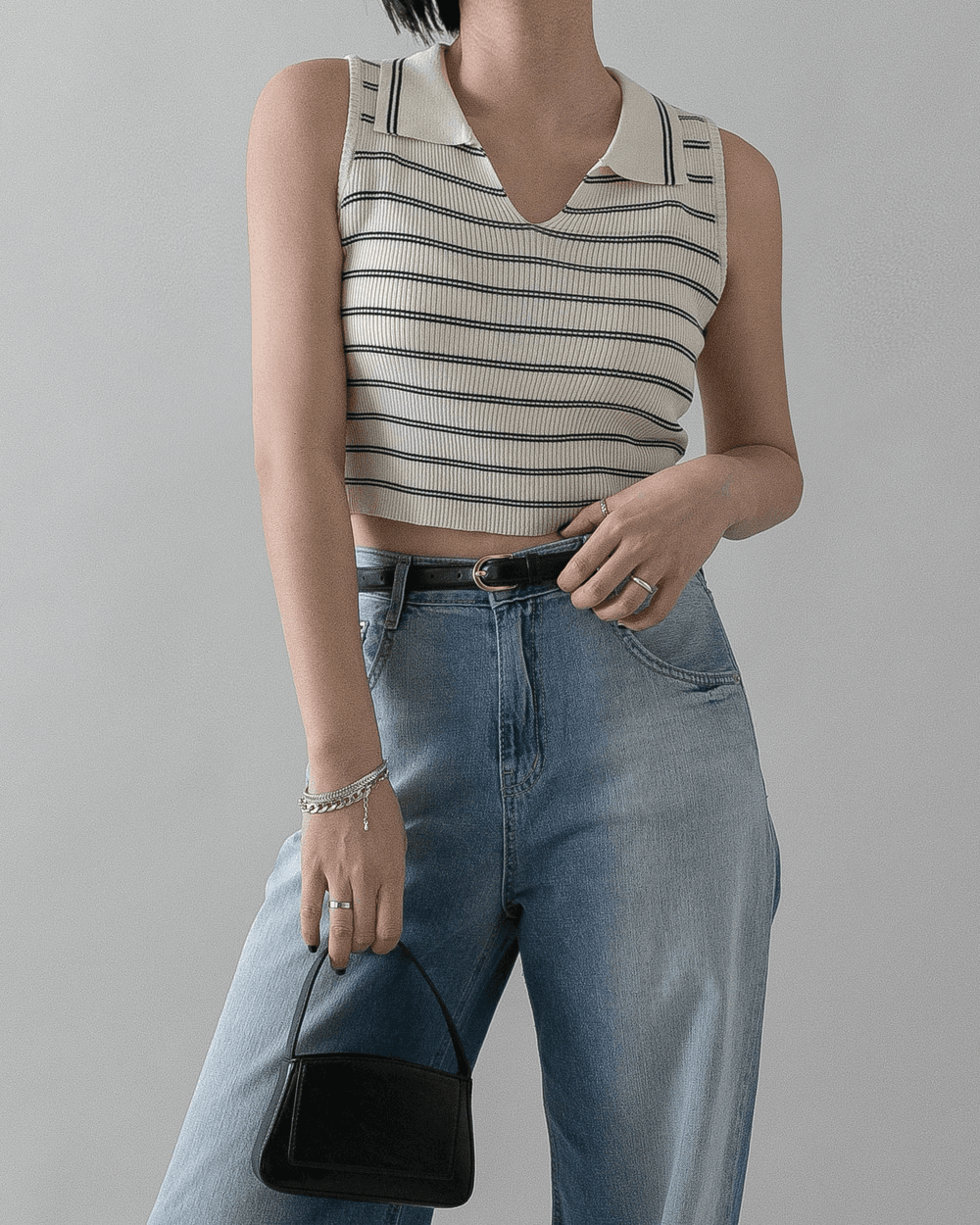 스트라이프 카라넥 니트나시