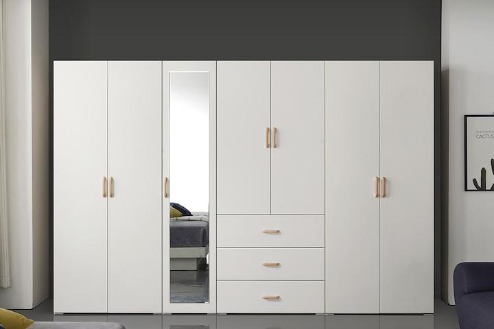 이음 2800 장롱세트DCMD(옷장+400거울이불장+3서랍옷장+이불장)