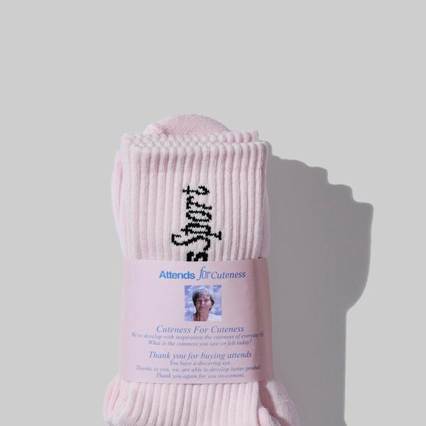 Attends Sports Socks 3packs (Baby Pink)