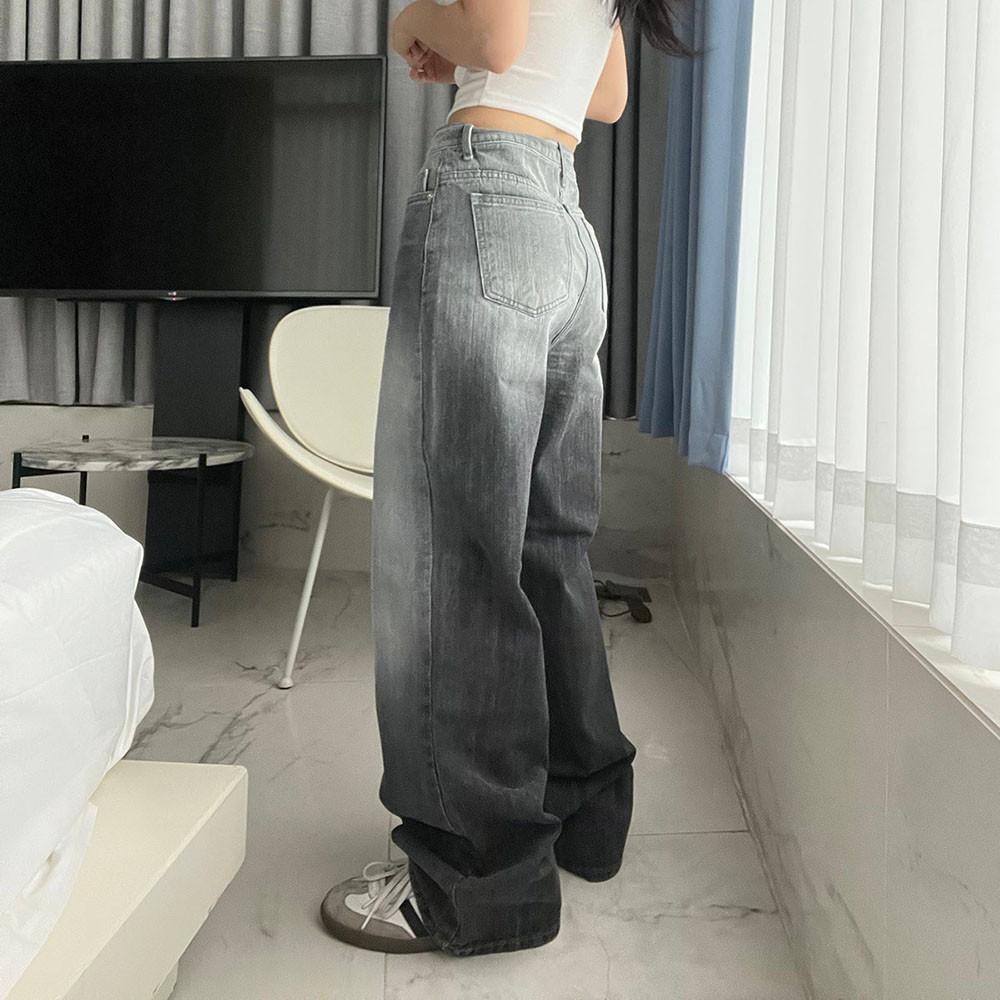black vertical faded washing denim 버티컬 페이디드 워싱 흑청 (S,M,L)