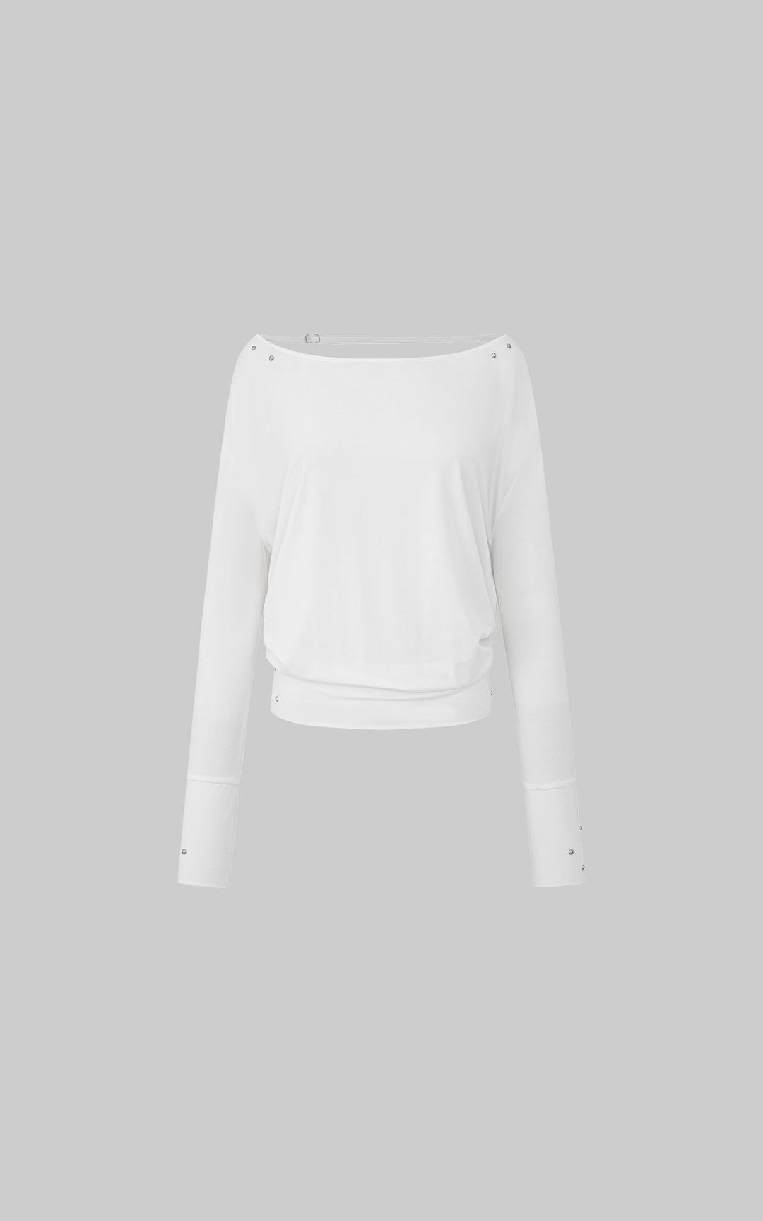 <tc>IAMXIAA</tc> 오픈백 스터드 장식 긴팔 탑