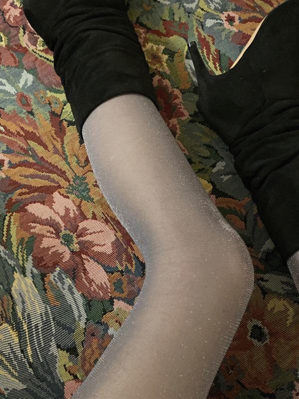 GLITTER STOCKING (BROWN, GRAY, BLACK 3COLORS!)