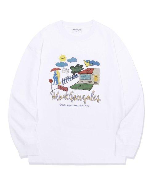 타운 드로잉 롱슬리브 화이트