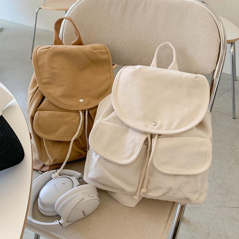 크림크렘 [주문폭주/고퀄] 다츠 캔버스 투포켓 백팩 가방(3color)