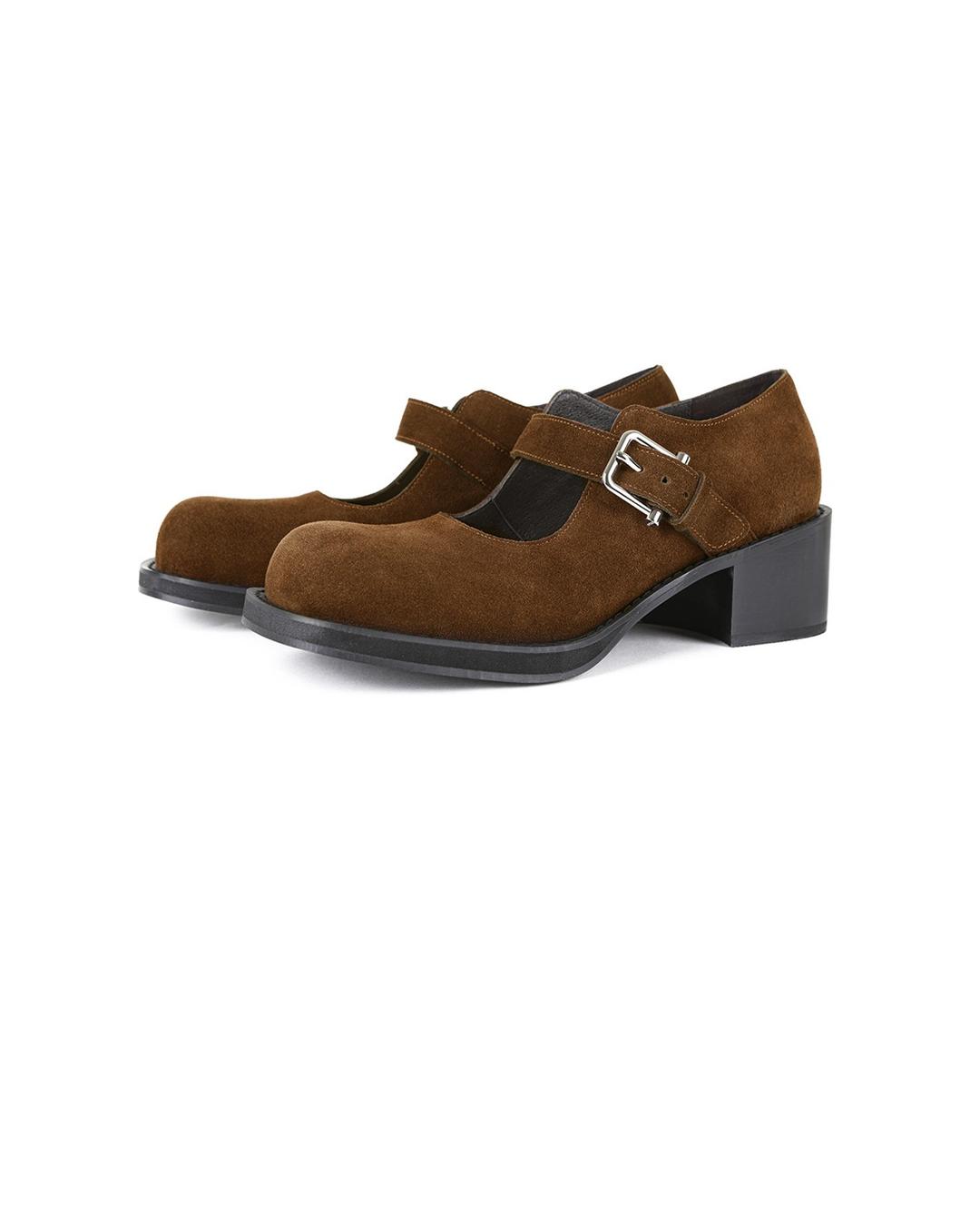 BROCLE MARY JANE [SUEDE BROWN]