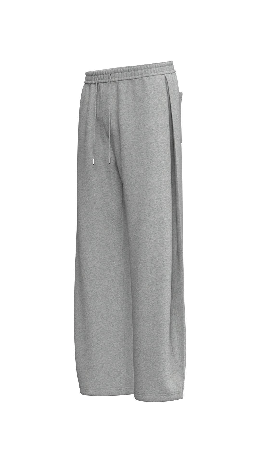 Side pleats sweat pants