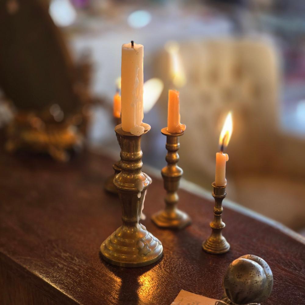 [중고] [빈티지] England 빈티지 앤틱 유럽 캔들  황동 브라스  미니촛대 C