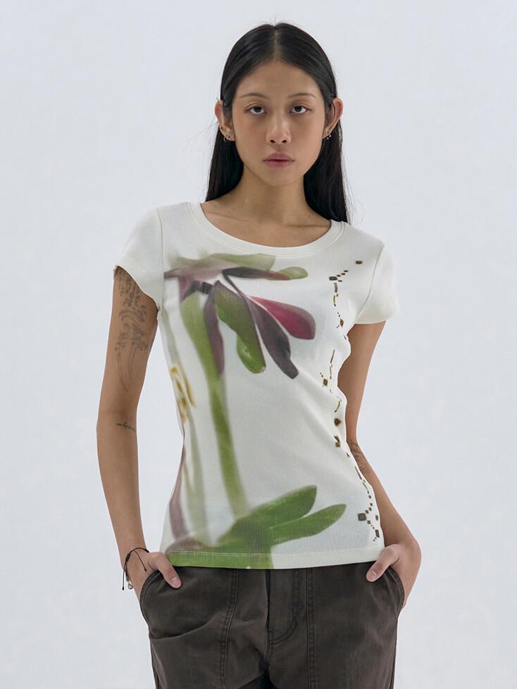 Flower Half Sleeve-red White