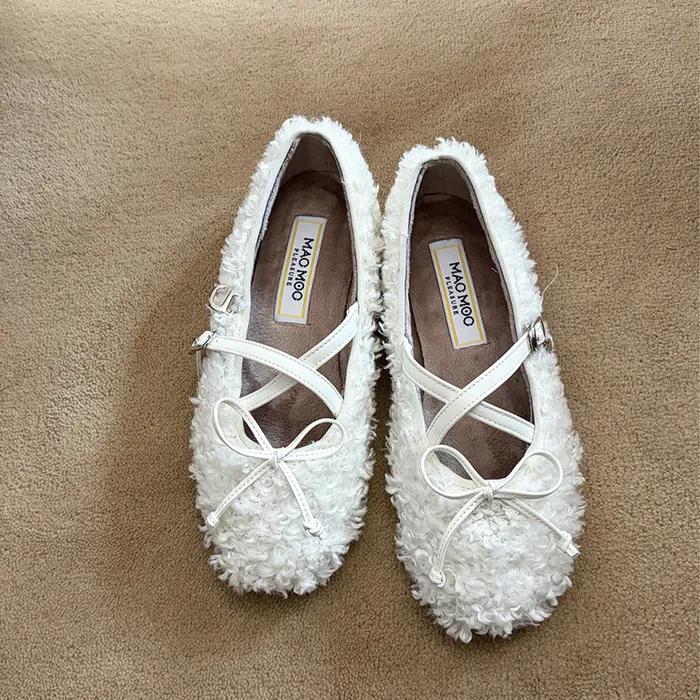 [29EDITION] Ppagle 빠글 하트장식 메리제인 퍼 플랫_3color