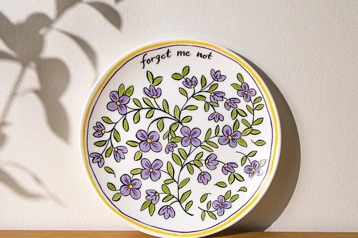 예쁜 플레이트 헤리티지 포겟미낫 8인치 접시