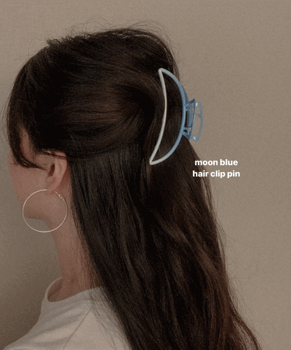 1+1 [무배] Blue&Purple Moon 메탈 타이다이 빅사이즈 헤어 집게핀 바나나 클립핀