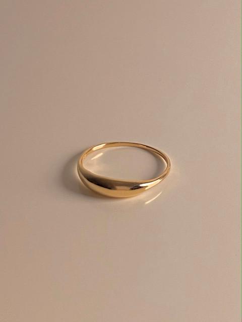 토프 워터 링 - 14k 고마루 볼륨 세미 볼드 통통 금 반지