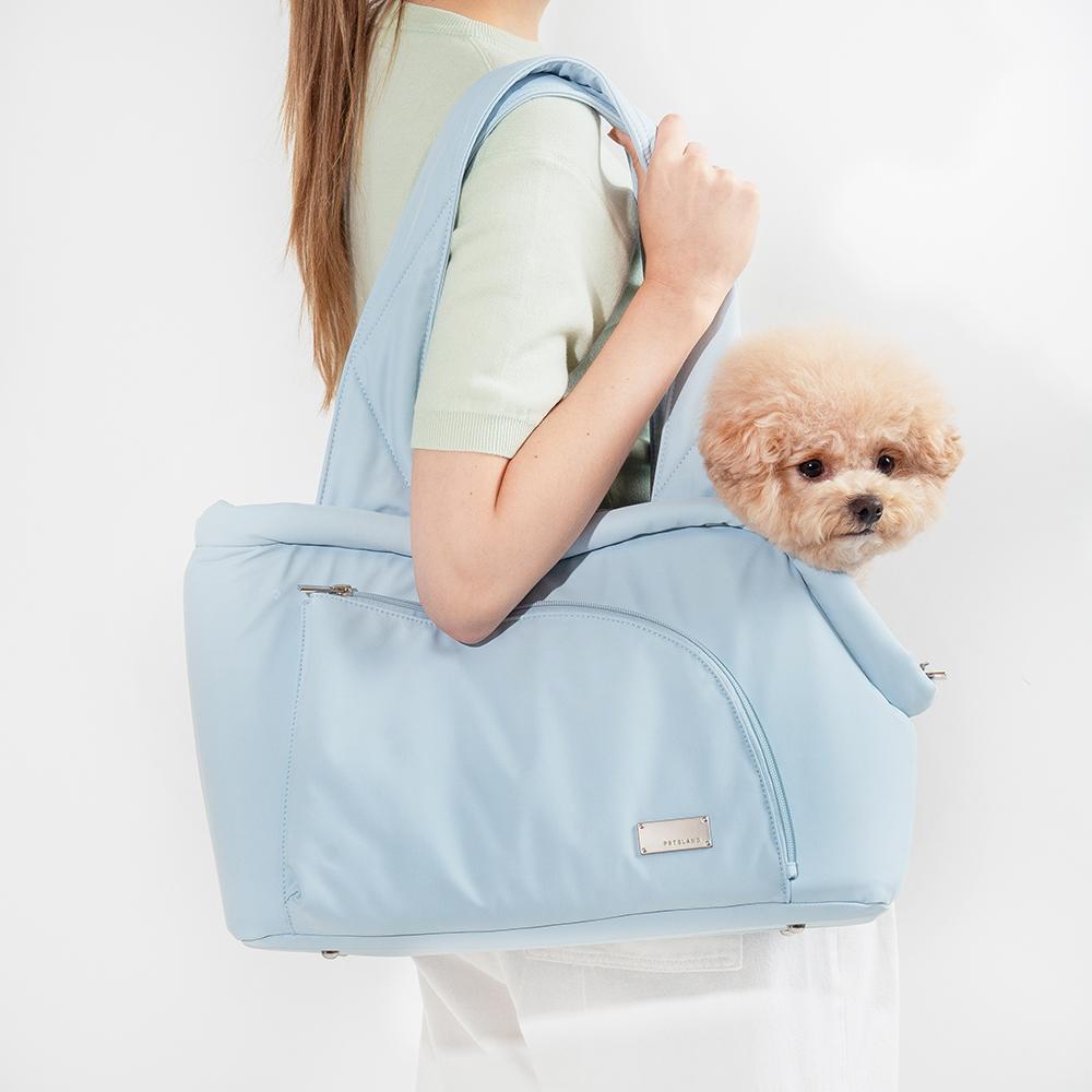 펫츠랜드 강아지가방 강아지숄더백 밀로백 스카이블루