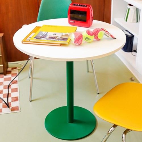 COO 그린 750 850 원형 테이블 카페 미드센추리모던 업소가구 녹색