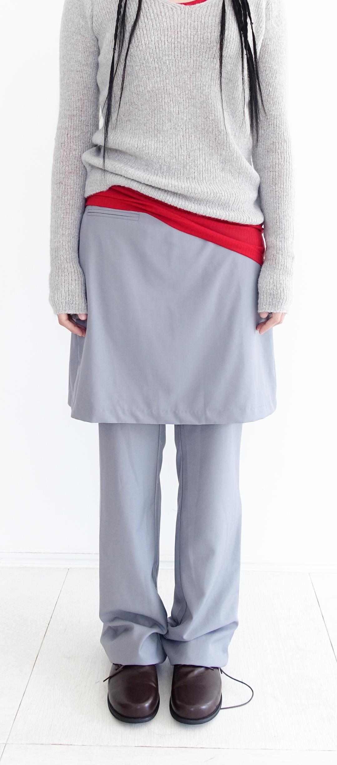 classic layered skirt+pants