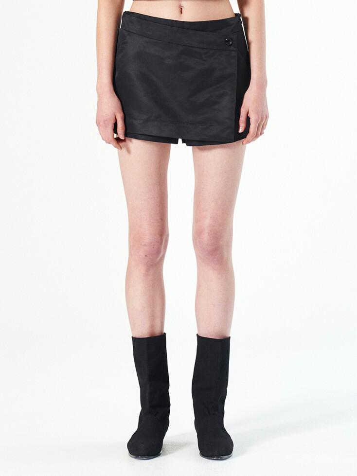 NYLON SHORT SKIRT PANTS (black)