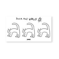 Cat sticker 2 pieces (불투명)