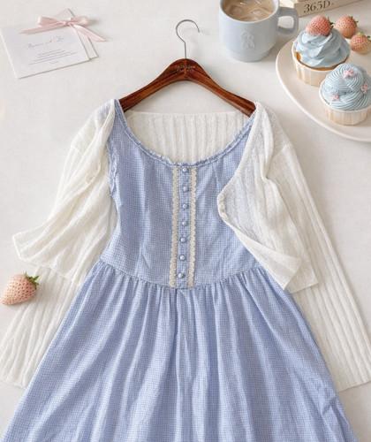 모닝밀크 깅엄 체크 원피스 Morning Milk Gingham ops