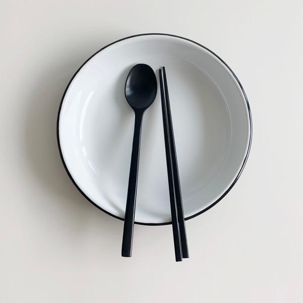 [피클샵] 검정 옻칠 흑수저세트