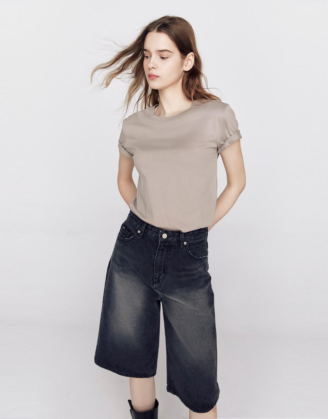 지오다노 기본 라운드넥 반팔 티셔츠 [5color] 325918