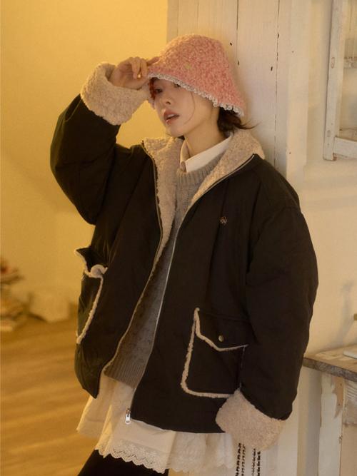 아노에틱(ANOETIC)  FUR POINT PADDED JUMPER_BLACK - 사이즈 & 후기 | 무신사