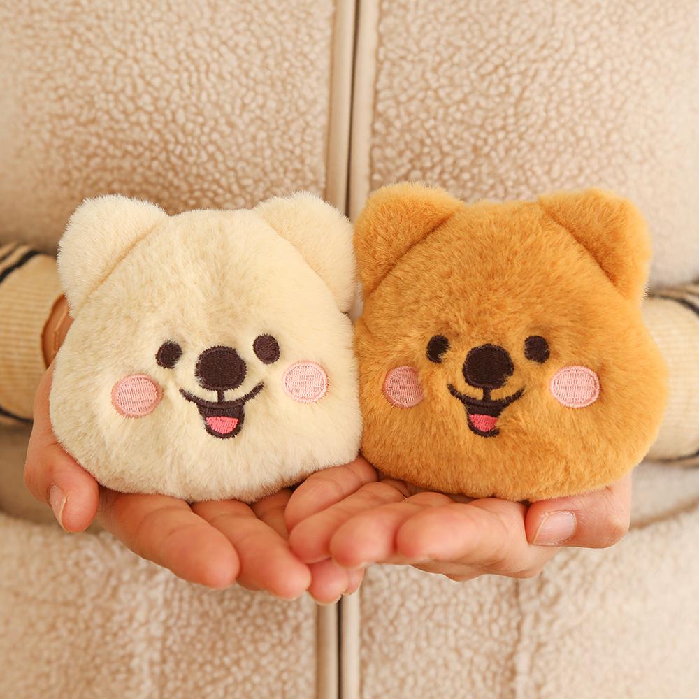 '따뜻한 귀요미' '쿼여워' 행복한 동물 키키쿼카 핫팩 인형 브라운 크림 얼굴형 전신형 (택1) 손난로 크리스마스 빼빼로데이