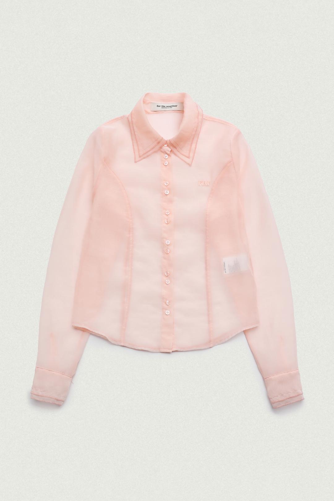 Sheer layered shirt (Peach)