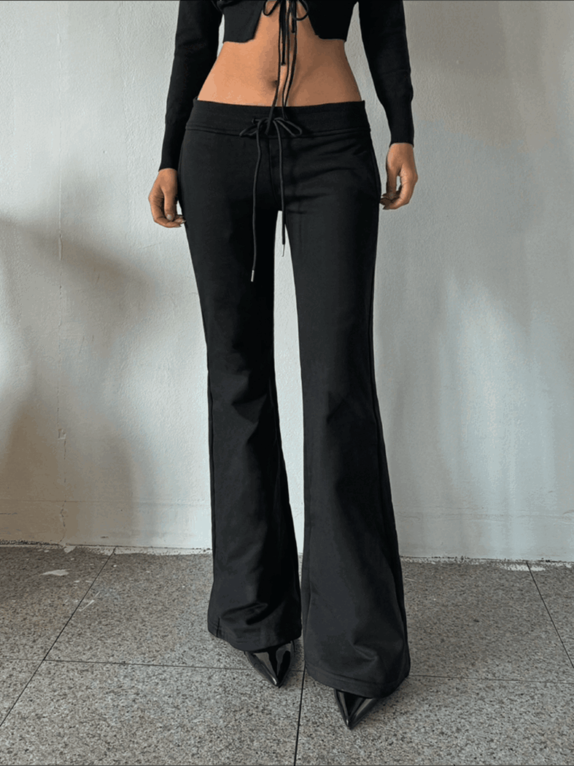 [무배/당일출고] 로우라이즈 부츠컷 트레이닝 팬츠