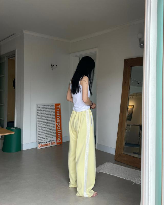 락케이크 Beige Label Eyelet 2way Jogger Pants - Gray - 위시버킷
