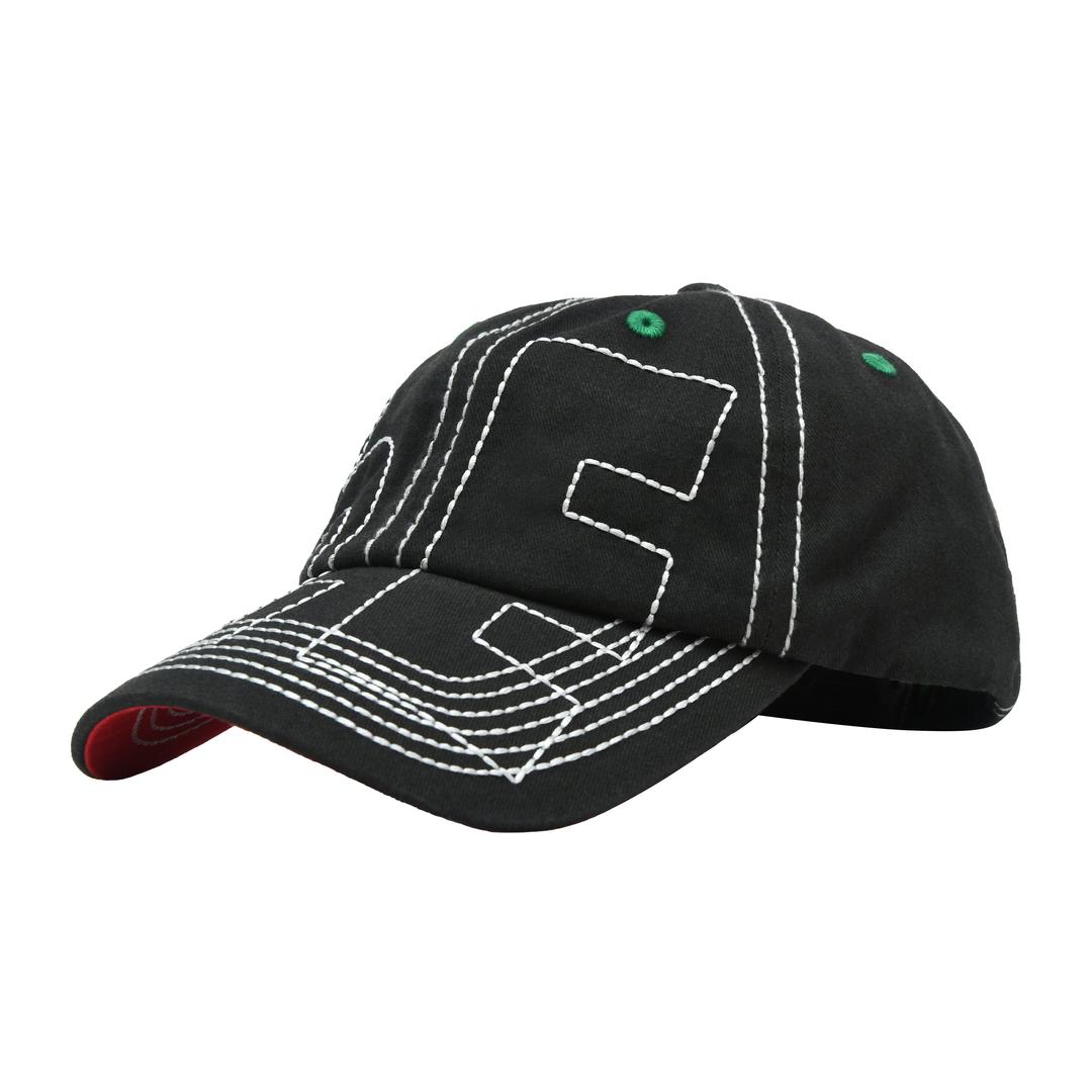 Vapor 6 Panel Hat (Off-Black/White) - O/S