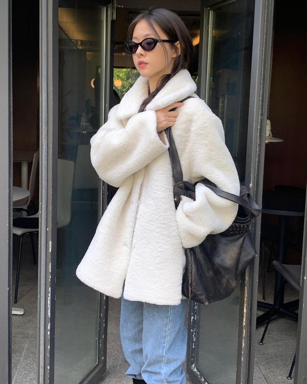 더몬트 아워인 리버시블 하프 양털 시어링 무스탕