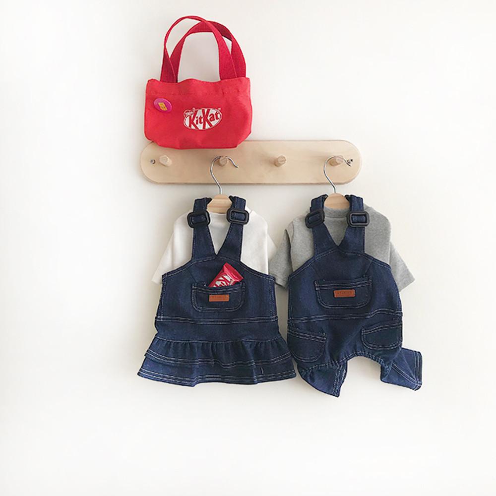 강아지옷 청멜빵 올인원 (2types) S-XL