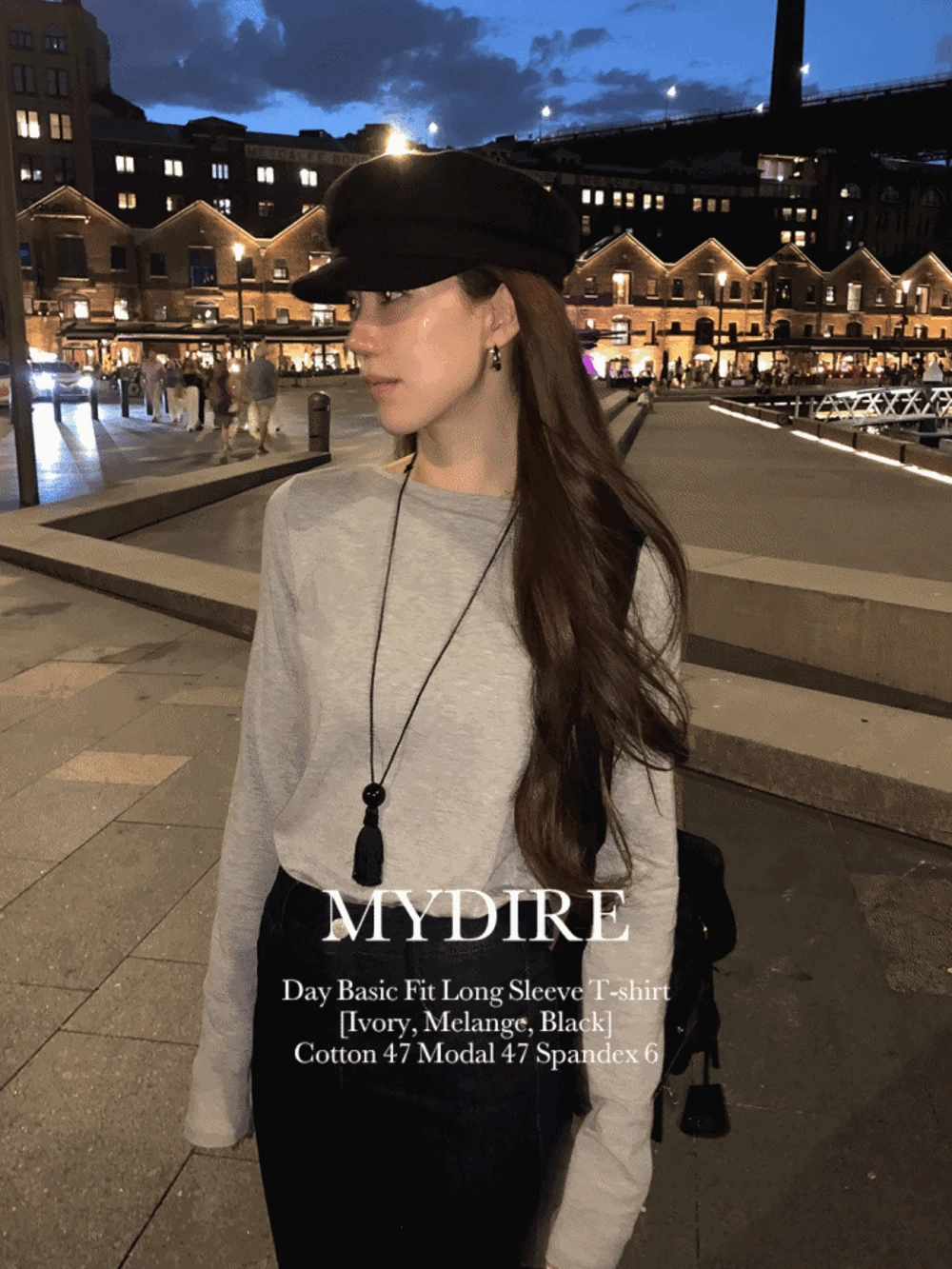 데이 베이직 핏 롱 슬리브 티셔츠 3color