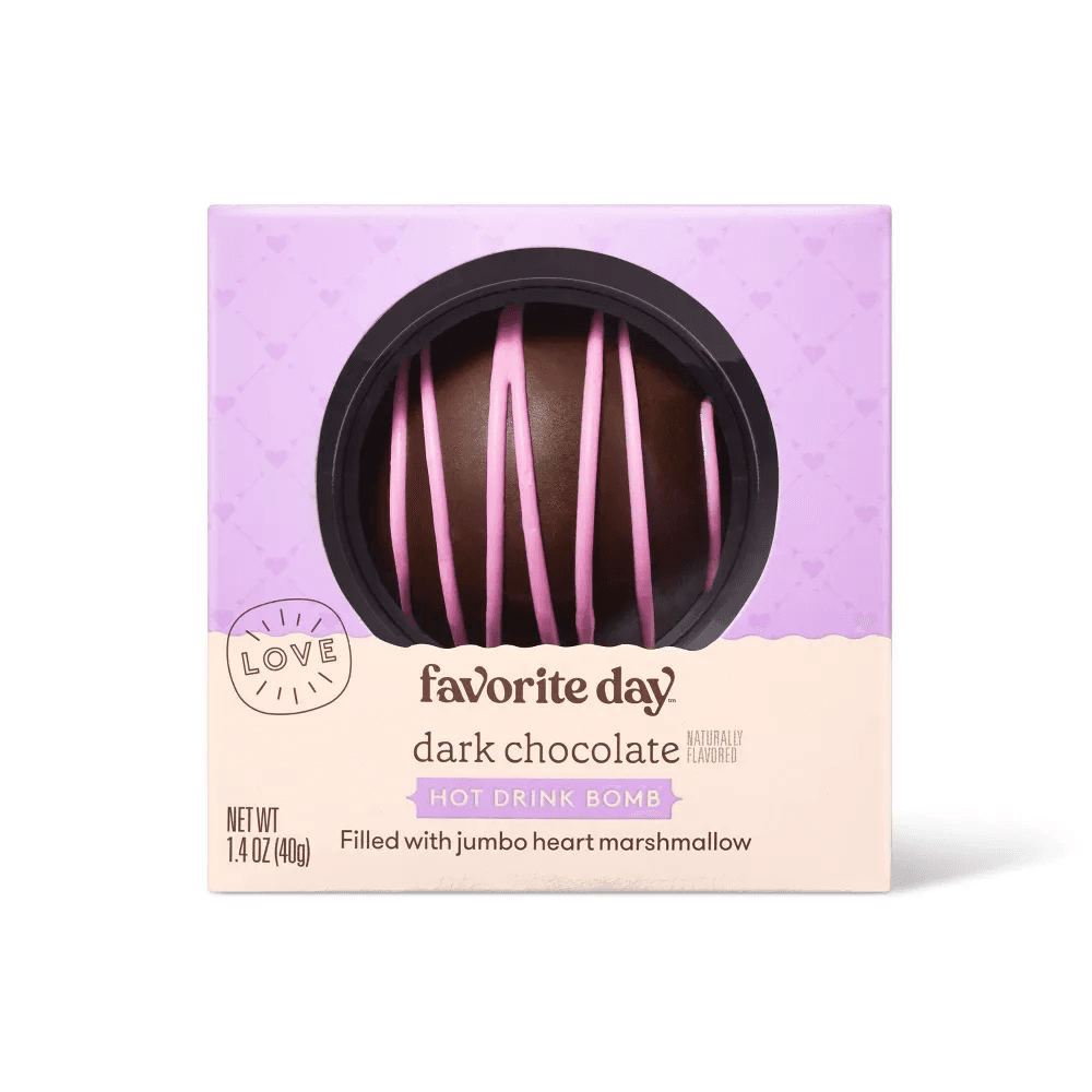 [발렌타인데이] 페이보릿데이 다크초콜릿 핫코코아 밤 핑크드리즐 40g