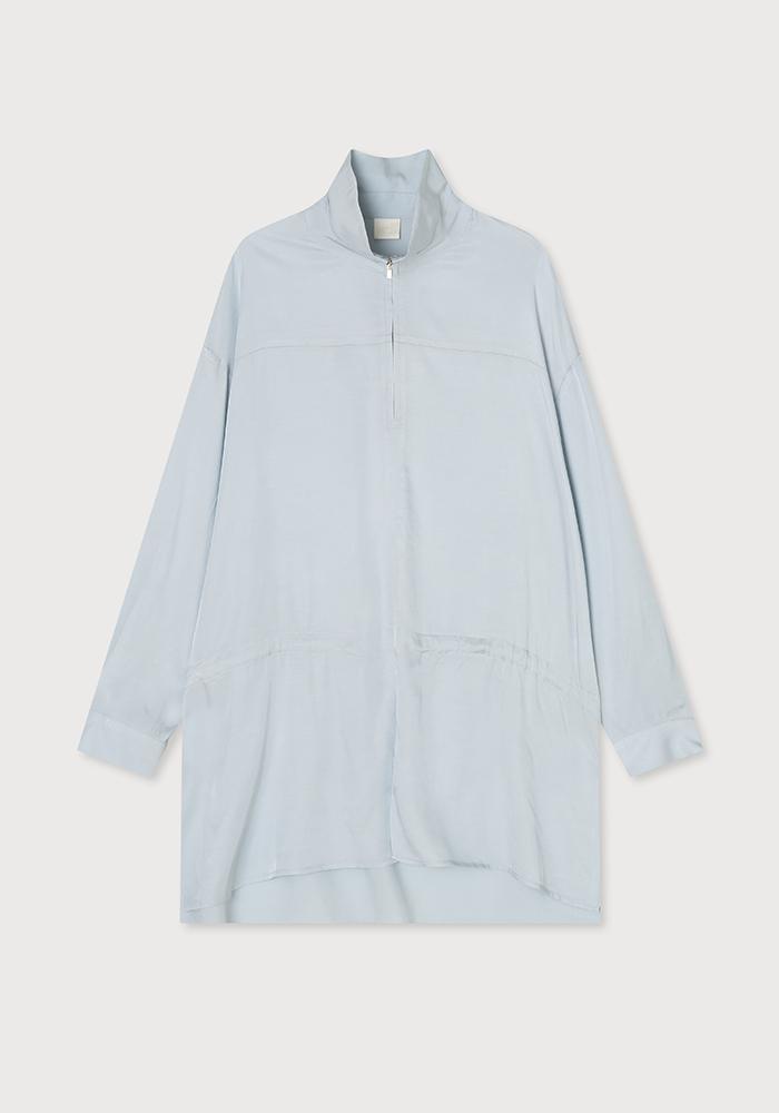 HIGH NECK ZIPPER BLOUSE